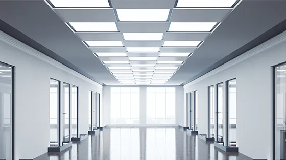 LED-Panels LED-Panels in einem leeren Raum