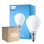 Lot 10x Philips Corepro LED Lustre E14 Boule Dépolie 6.5W 806lm - 827 Blanc Très Chaud | Équivalent 60W