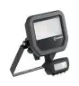 Ledvance Projecteur LED Aluminium Noir 8W 1200lm 100D - 840 Blanc Froid | IP65 - Détecteur De Mouvement Et De Lumière - Symétrique
